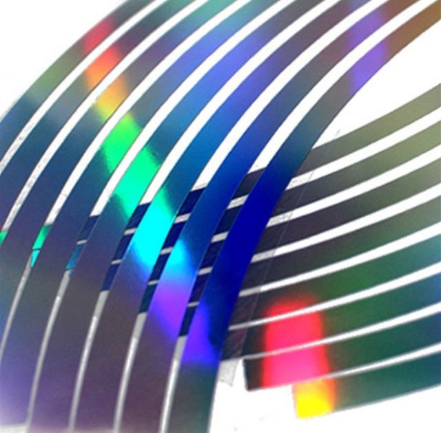 Bộ decal laser phản quang dán vành xe máy