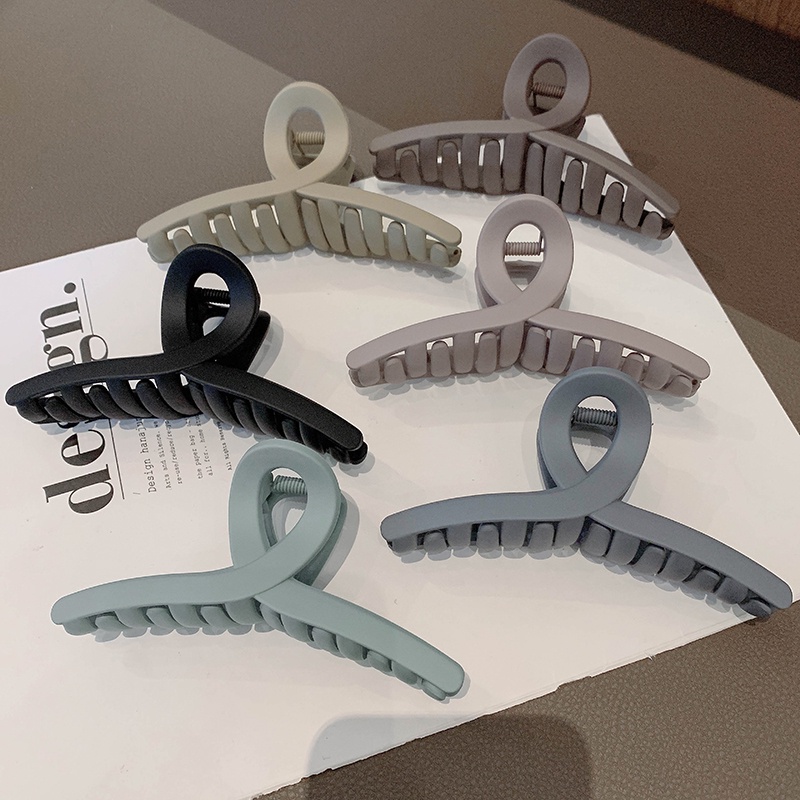 Kẹp Tóc Đuôi Ngựa Bằng Nhựa Cỡ Lớn Phong Cách Hàn Quốc Đơn Giản Dành Cho Nữ