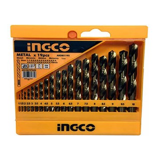 Bộ mũi khoan kim loại 19 chi tiết ingco akdb1195