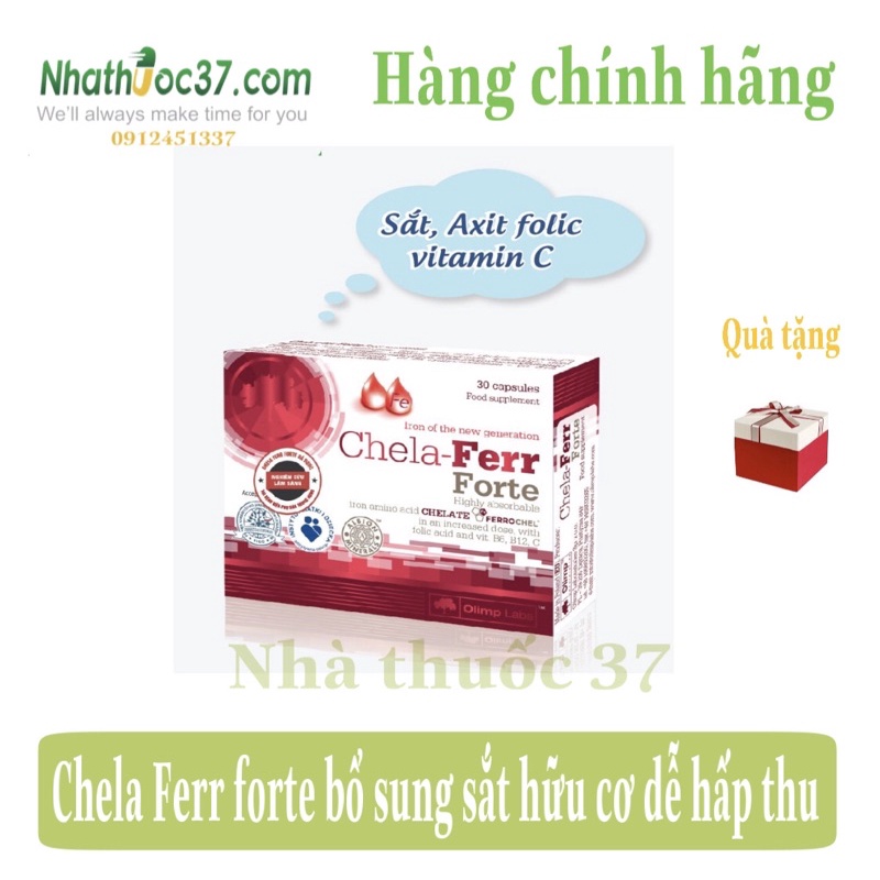 Chela Ferr Forte - Sắt hữu cơ hấp thu tốt, không gây táo bón cho phụ nữ mang thai, cho con bú và đối tượng thiếu máu