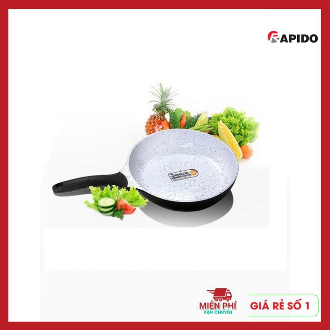 Chảo Rapido men Đức 20cm, Chảo chống dính bếp từ Rapido, thân và đáy chảo bằng nhôm đúc nguyên khối