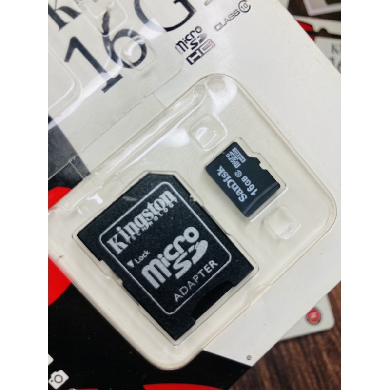 Thẻ nhớ 16GB Kingston MicroSD Class 10 (Kèm Adapter)