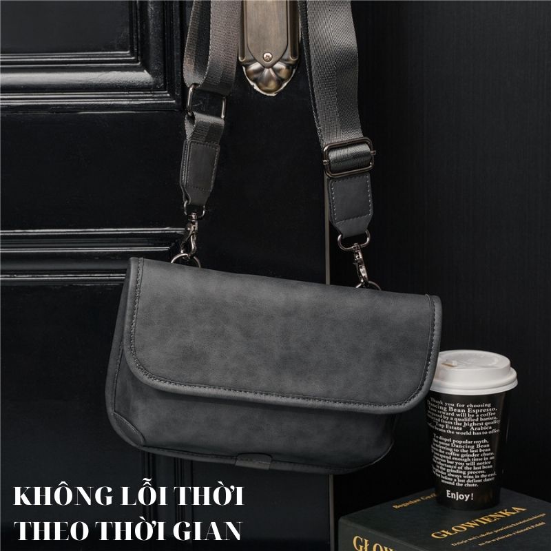 Túi đeo chéo nam ⚡FREESHIP⚡da đeo chéo ngực vai Lịch lãm, phong cách, bền đẹp. BH 12t Tặng Vớ nam 6U18