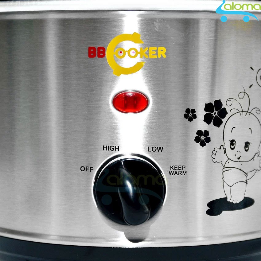 Nồi nấu chậm hầm kho nấu cháo dinh dưỡng 1.5 lít BBcooker BS15 - Tặng 5 bộ Inox có nắp