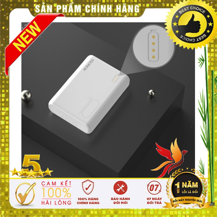 Pin dự phòng 10.000mAh ROMOSS SIMPLE (3 cổng Micro, Type-C, Lighting)