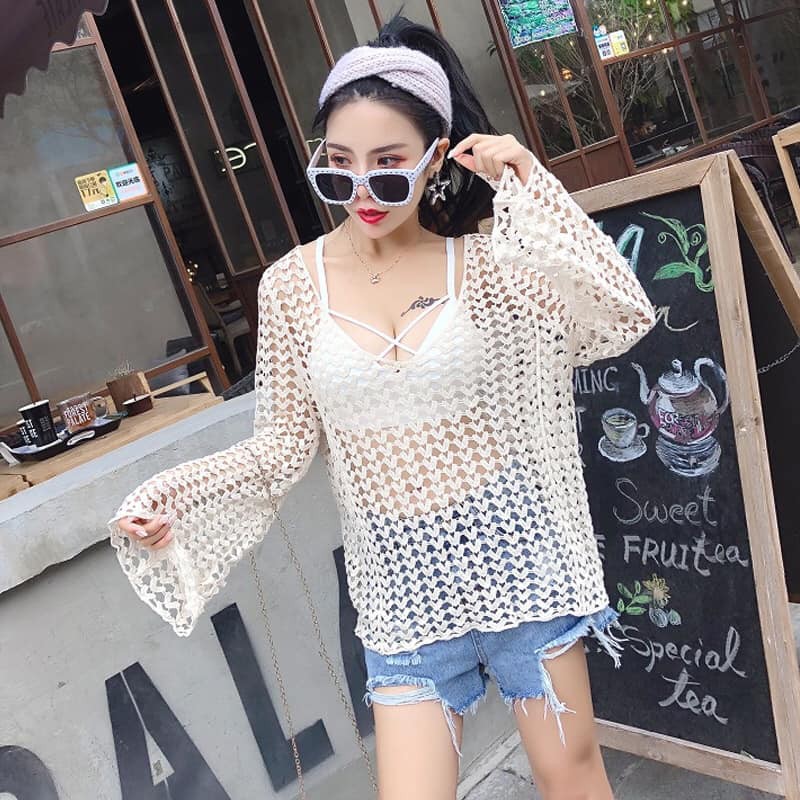 Áo ren lưới Đi biển quảng châu