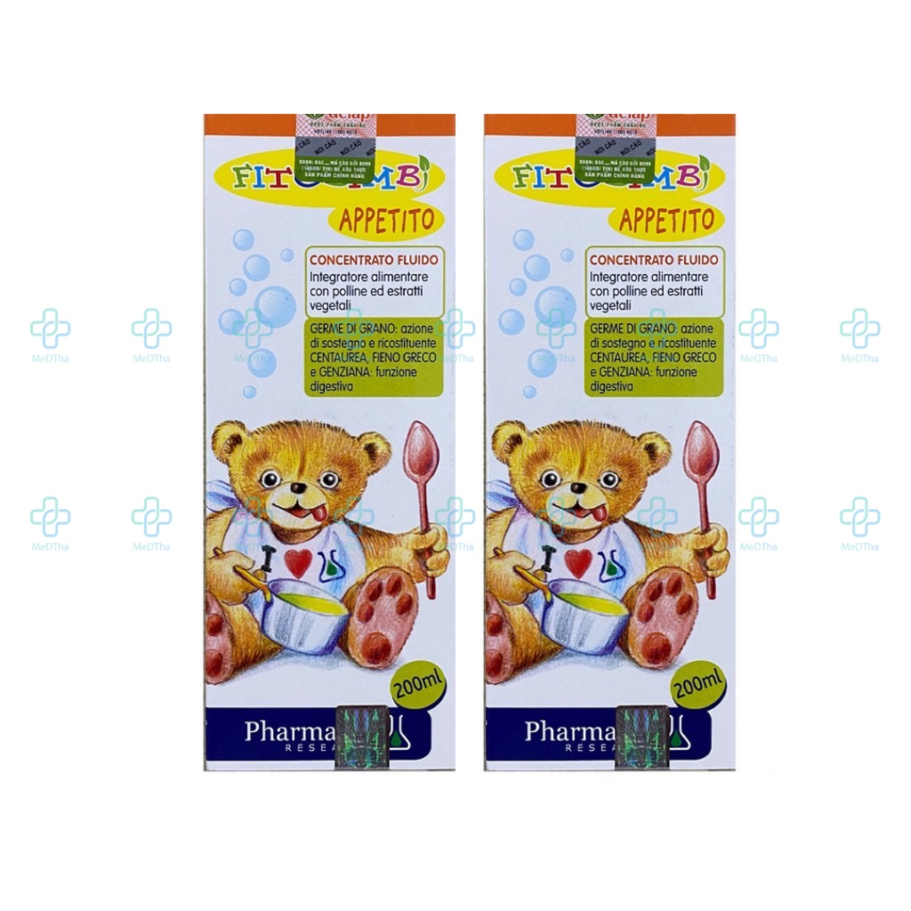 Fitobimbi Appetito - Siro Ăn Ngon Cho Bé, Ăn Ngủ Ngon, Bổ Sung Vitamin, Tăng Sức Đề Kháng (Lọ 200ml) [Chính Hãng]
