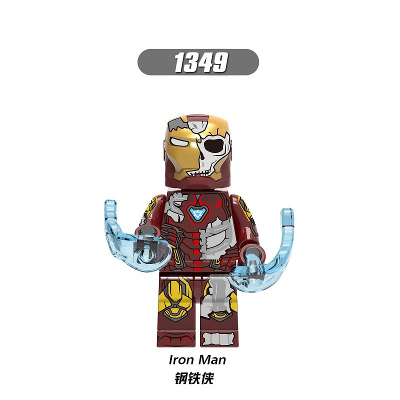 Bộ đồ chơi lắp ráp mô hình nhân vật người sắt Ironman và Spiderman