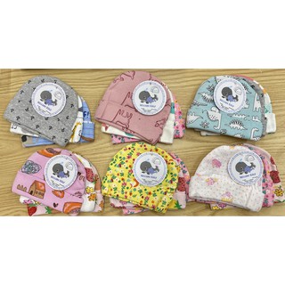Set 3 mũ/ nón vải cotton sơ sinh