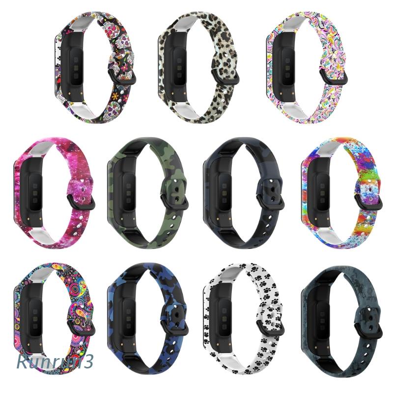 Dây đeo silicon mềm in họa tiết cho đồng hồ thông minh Samsung -Galaxy Fit 2 SM-R220 Samsung -Galaxy Fit2 R220