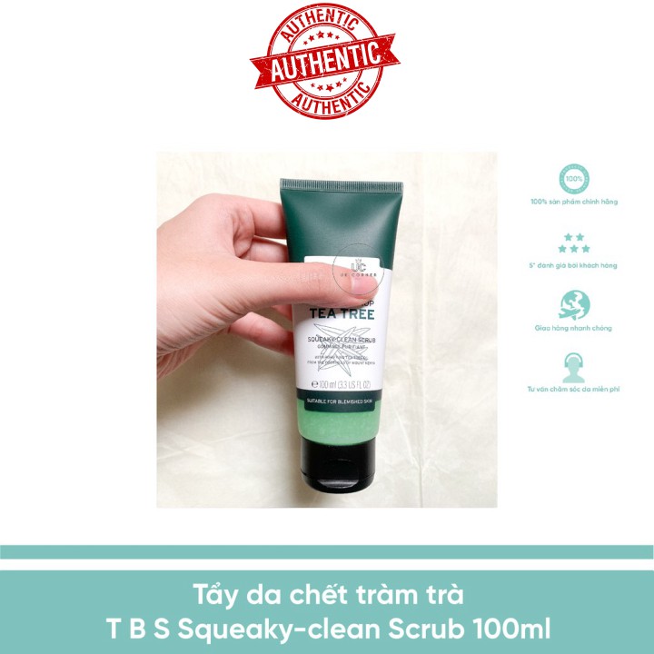 [Mã giảm giá] Tẩy da chết tràm trà The Body Shop Squeaky-clean Scrub 100ml