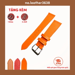 Dây đồng hồ da bò handmade - dây da đồng hồ 22m 20mm 18mm tặng kèm khóa