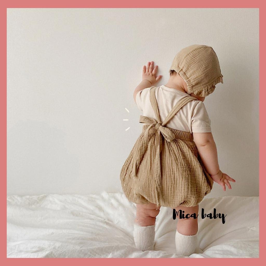Quần yếm đeo dây, quần boom phong cách hàn quốc xinh xắn cho bé QA33 Mica Baby