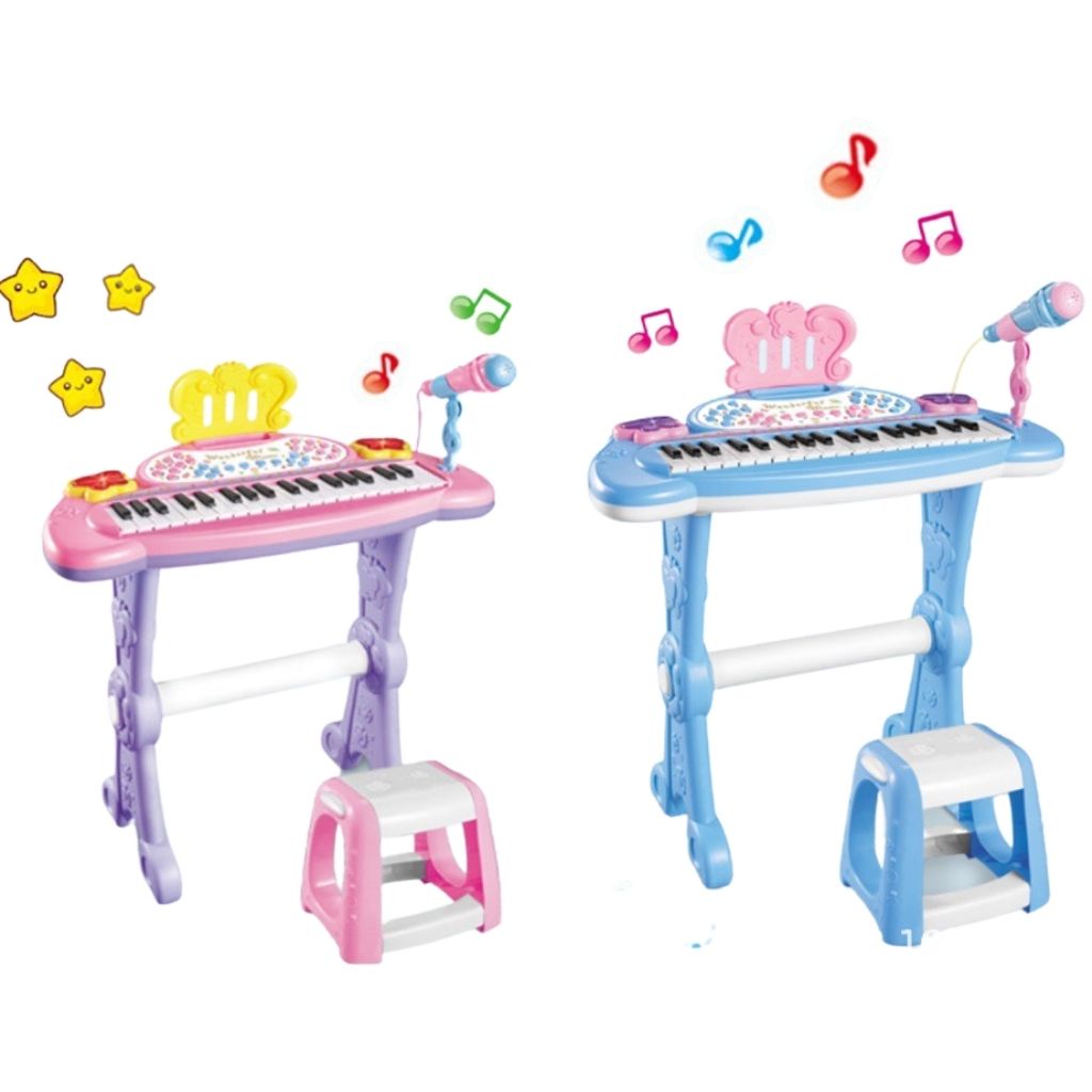 Đồ Chơi Đàn Piano Điện Tử Cao Cấp Cỡ To Chân Cao Có Ghế Ngồi Và Micro Cho Bé, Shop Mẹ Mốc ,DCG