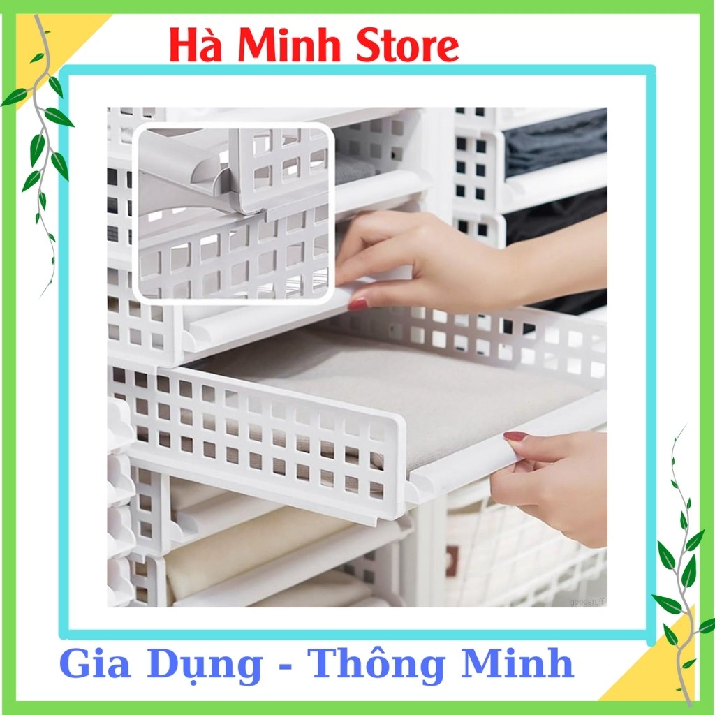 [ Siêu Tiện Ích ] Khay Nhựa Xếp Chồng Đựng Quần Áo