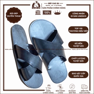 Dép cao su 2 quai chéo, dép lốp nam nữ cao cấp đúc nguyên khối thương hiệu deplop_official