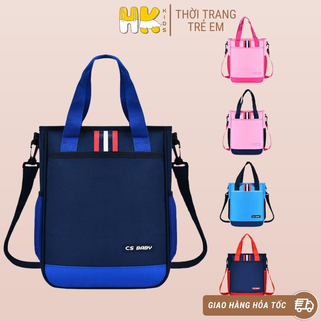 Túi cho bé học thêm HK KIDS, cặp học sinh chất liệu vải oxfort an toàn, chống thấm nước cho bé đi học tiểu học lớp 1-6