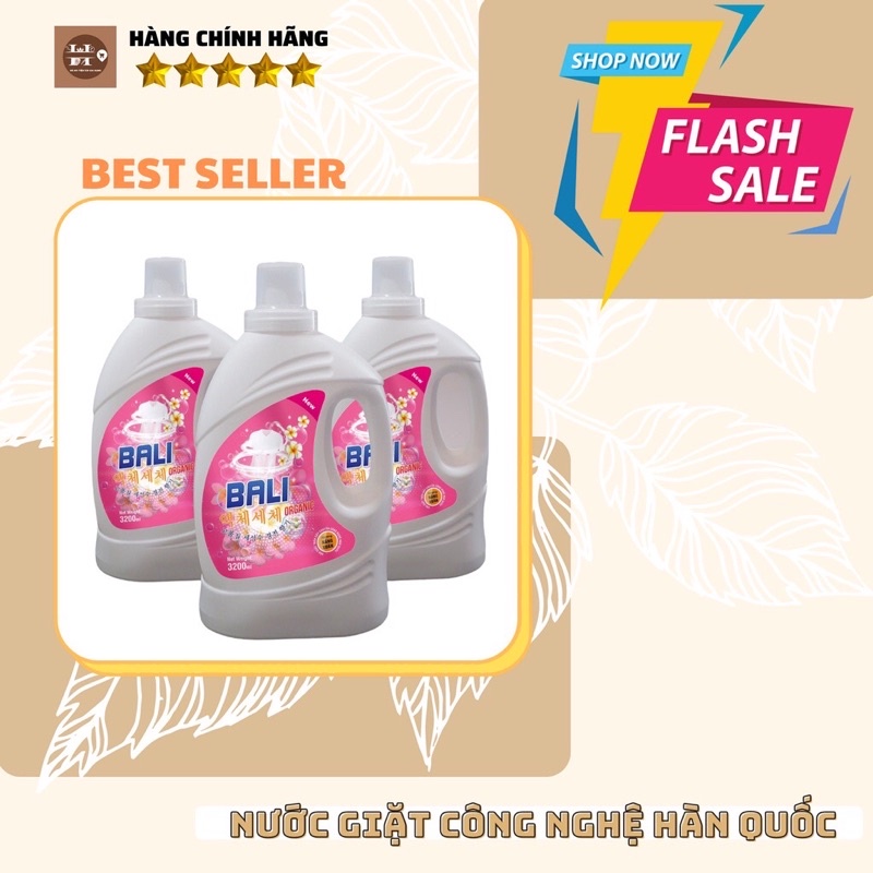 Nước giặt BaLi ORGANIC Hữu Cơ siêu sạch công nghệ Hàn Quốc - can 3,2L