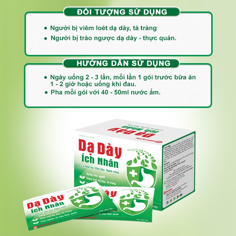 Combo Đại Tràng Và Dạ Dày Ích Nhân Hỗ Trợ Bảo Vệ Hệ Tiêu Hóa Giảm Đau Bụng, Đầy Hơi, Viêm Loét Dạ Dày