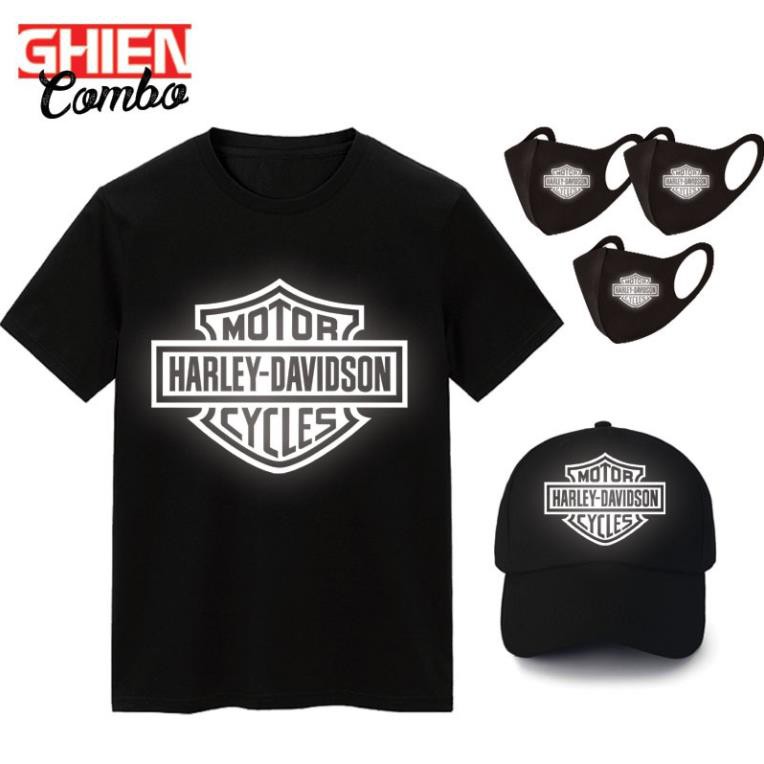 BÁN CHẠY - Combo Áo + Nón + 3 KTrang Harley Phản Quang Unisex Nam Nữ  / siêu hót bán chạy