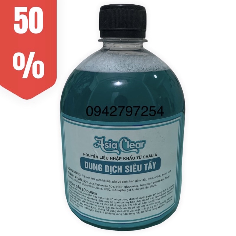 Dung dịch siêu tẩy đầu bò,lốc máy Asia Clear