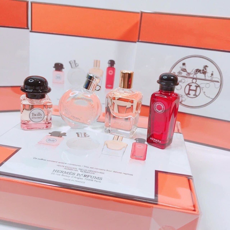 [ CHUẨN AUTH ] Trọn bộ nước hoa Set Hermes mini, tuyển chọn 4 hương thơm xuất sắc | Thế Giới Skin Care