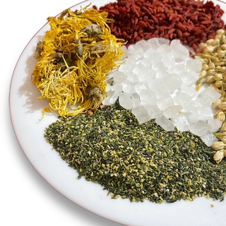 Trà thảo mộc tâm sen hoa cúc Cung Phi Trà( tặng đường không calo)