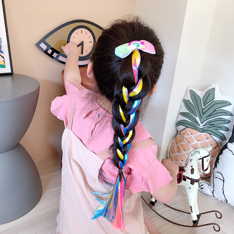 Dây buộc tóc KIDSBOWS trang trí tóc giả đính kim tuyến lấp lánh nhiều màu sắc thời trang