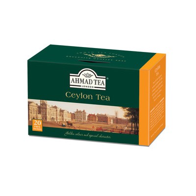 Trà Đen Túi Lọc Ahmad Ceylon Tea - Trà Đen Ahmad Ceylon Hộp Giấy Bao Thiếc 40g