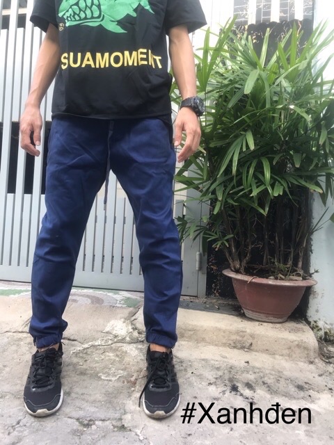 [NAM] Quần Jogger Kaki Khóa Zip hàng có sẵn form 45-90kg