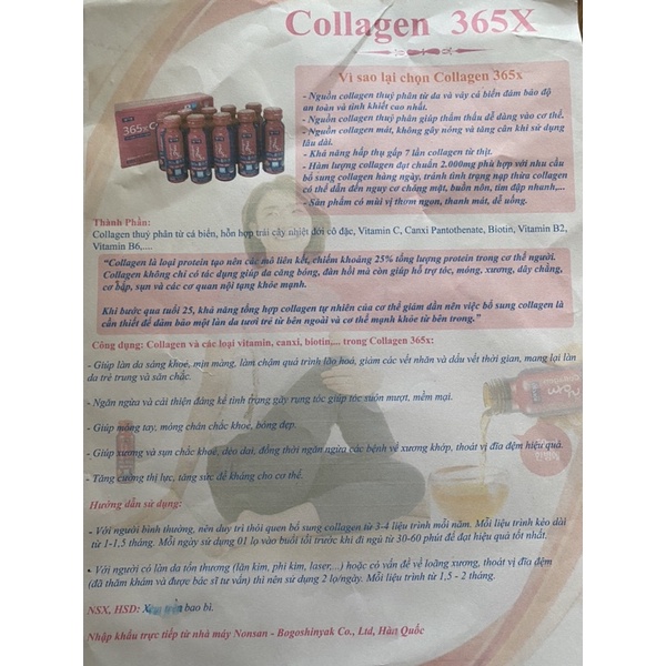 Collagen 365X Hàn Quốc 10 chai