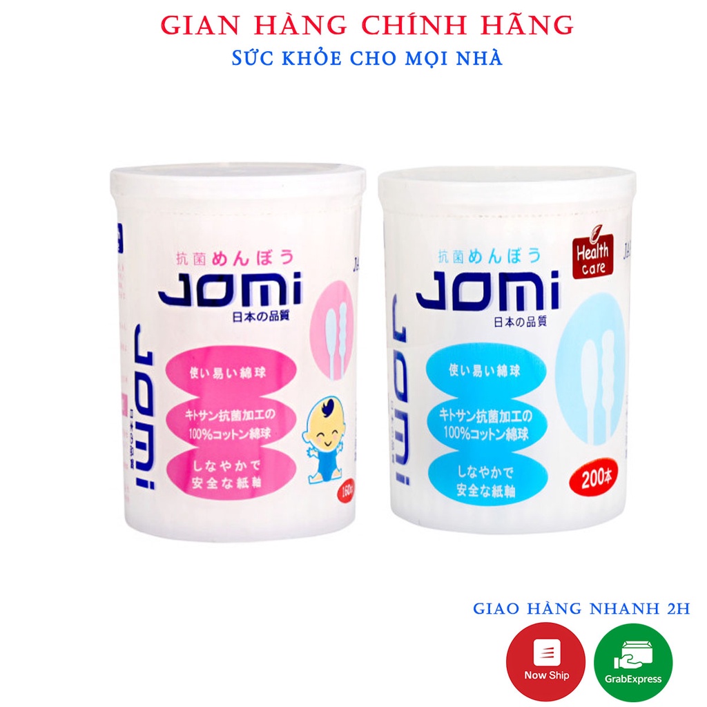 Tăm Bông Jomi Kháng Khuẩn,Bông Lau Tai,Bông Ngoáy Làm Sạch Tai Từ Nhật