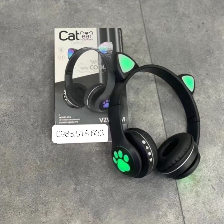 Tai Nghe Mèo Bluetooth Chụp Tai ,Tai Mèo Dễ Thương Có Mic, Âm Bass Mạnh Mẽ Bảo Hành 1 Năm | BigBuy360 - bigbuy360.vn