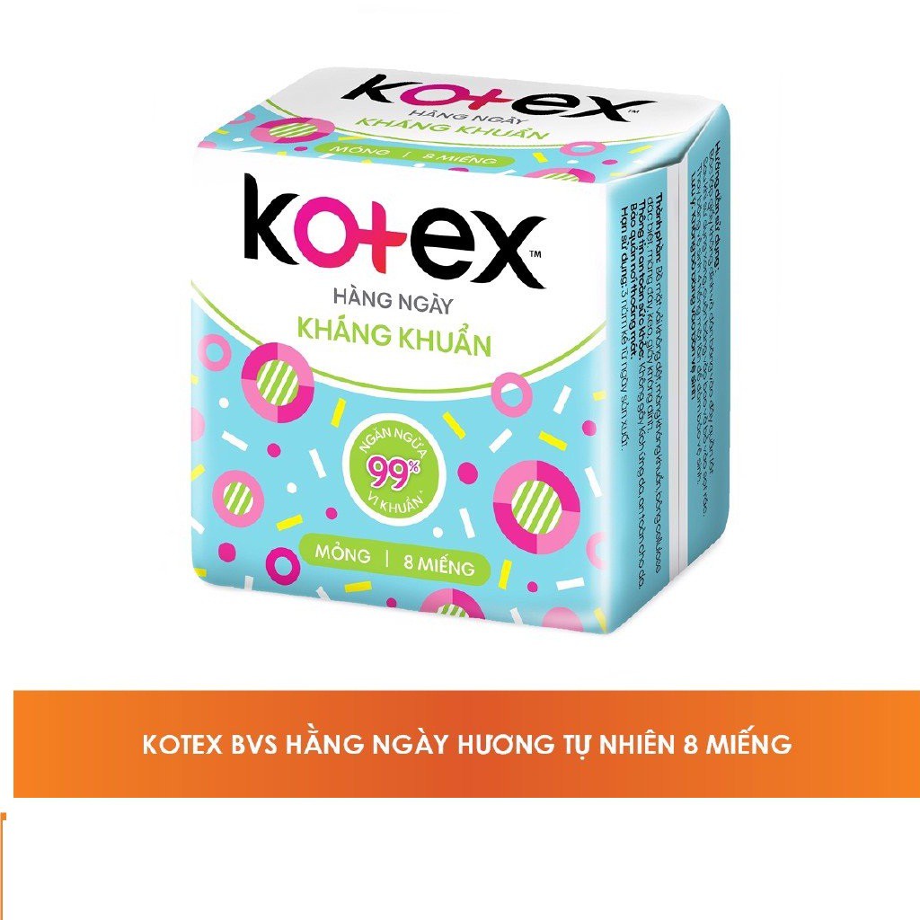 Kotex hằng ngày kháng khuẩn gói 20 miếng