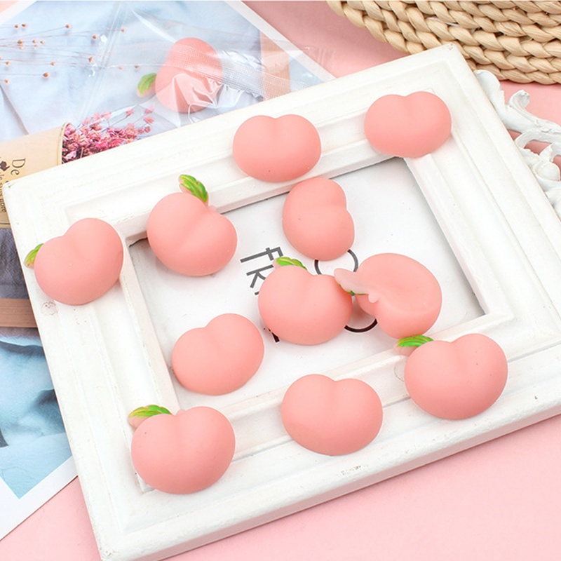 Siêu dễ thương Silicone màu hồng đào Đồ chơi Bóp dành cho Người lớn Trẻ em Căng thẳng Giảm căng thẳng Đồ chơi Thần tài Giải nén Trang trí Thiết bị