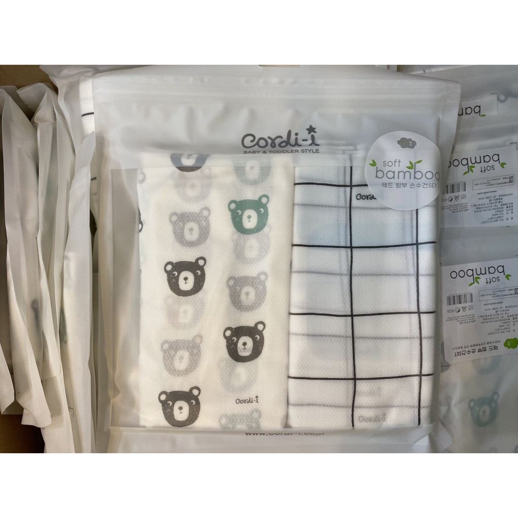 [Sishibaby] Set 10 khăn sữa Cordi bamboo Hàn Quốc ( 10pcs )