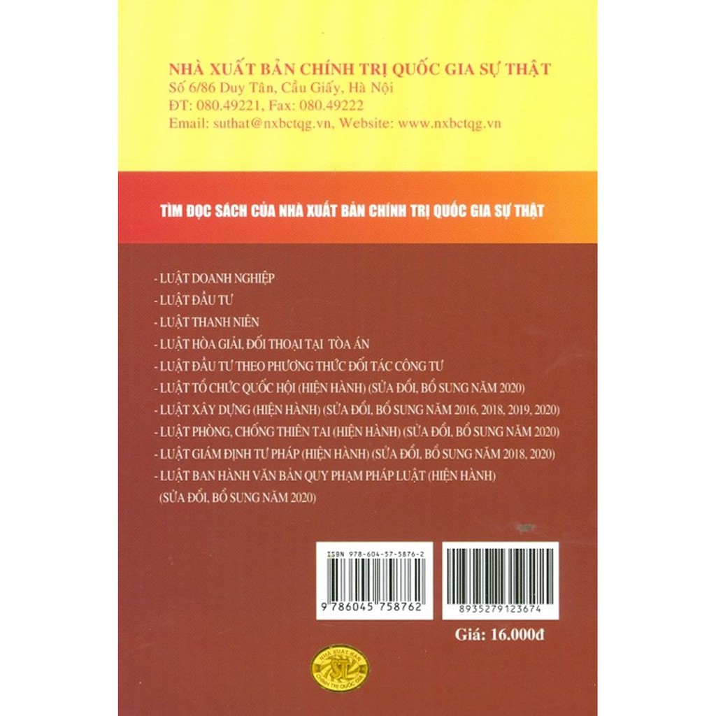 Sách - Luật Đê Điều (Hiện hành) (Sửa đổi, bổ sung năm 2008, 2018, 2020) | BigBuy360 - bigbuy360.vn