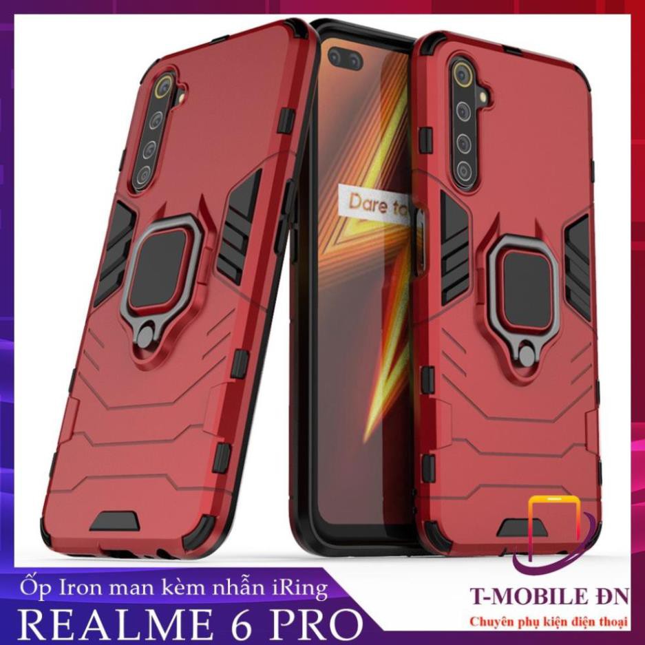 Ốp lưng Realme 6 6i 6s 6 Pro, Ốp Chống sốc Iron Man có giá đỡ nhẫn iring Bảo vệ viền và Camera cho Realme 6 6i 6s 6 Pro