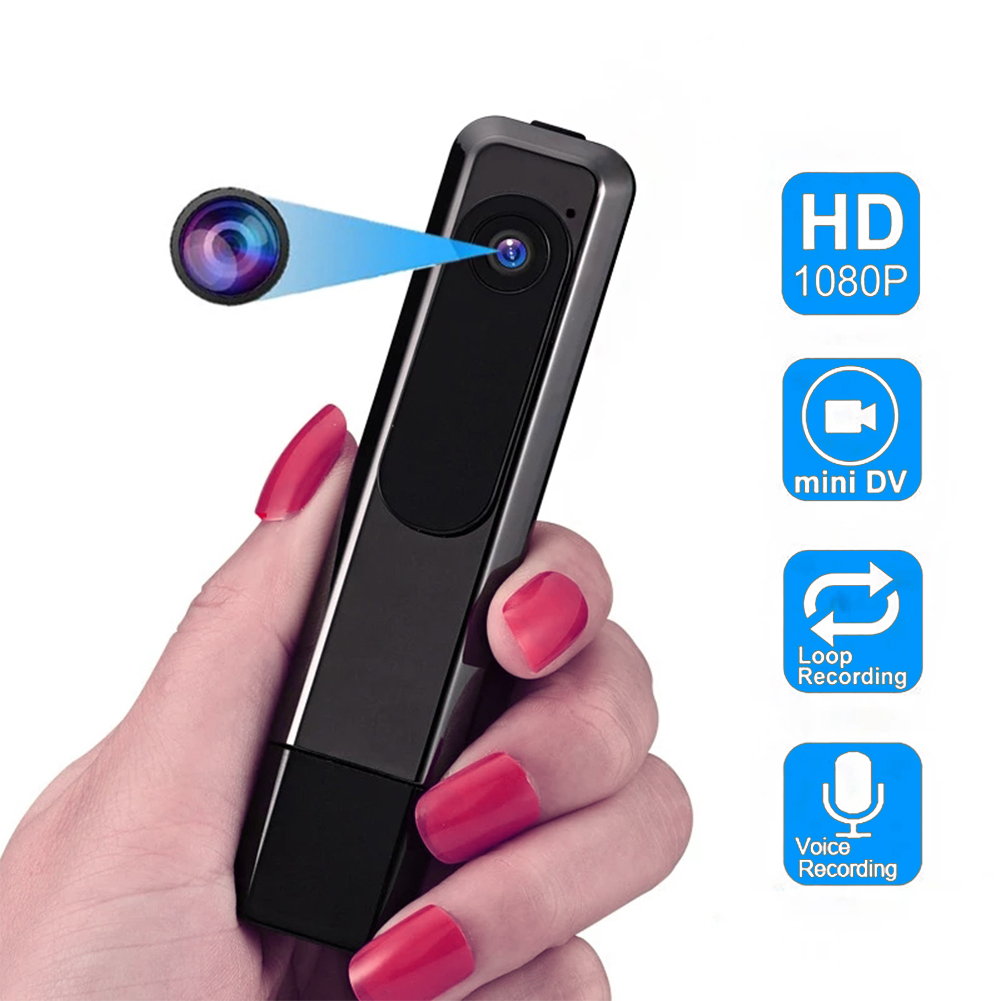 Full HD Máy ảnh mini Cam Video Ghi âm giọng nói thông minh Âm thanh ghi âm thanh nổi Bút ghi USB U Disk Collar Clip