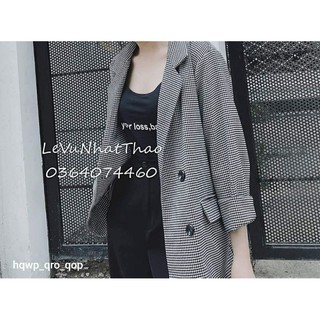 💥 ÁO BLAZER KẺ ĐẸN HQ CỰC CHẤT💥