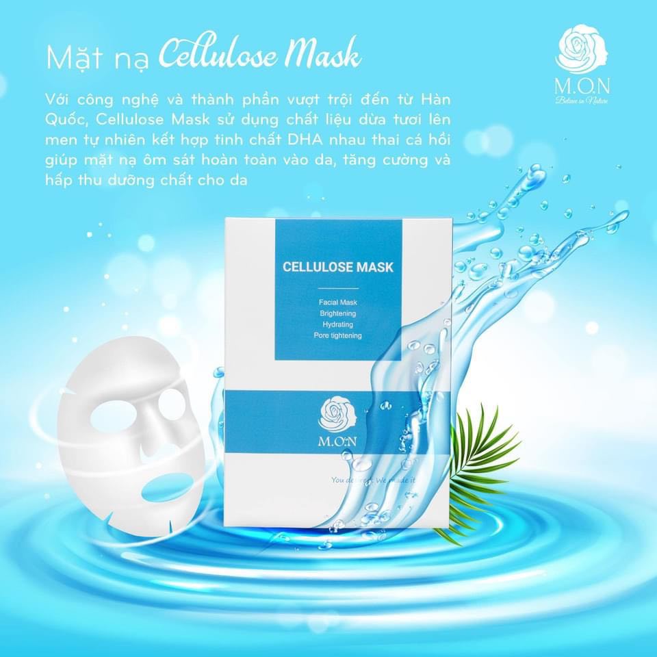 Mặt nạ nano DHA nhau thai cá hồi MON – mặt nạ sinh học dưỡng ẩm, sáng da, ngừa mụn (1 cái)