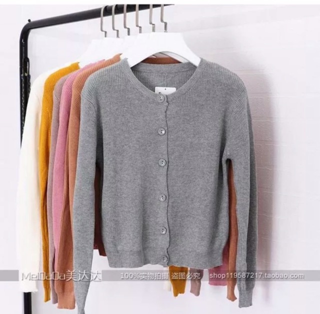 Áo khoác len cardigan mỏng - có hình thật