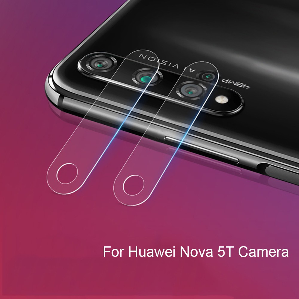 [3 Packs]For Huawei Nova 5T Camera Lens Film Premium Tempered Glass Screen Protector Shockproof Anti-scratch Film