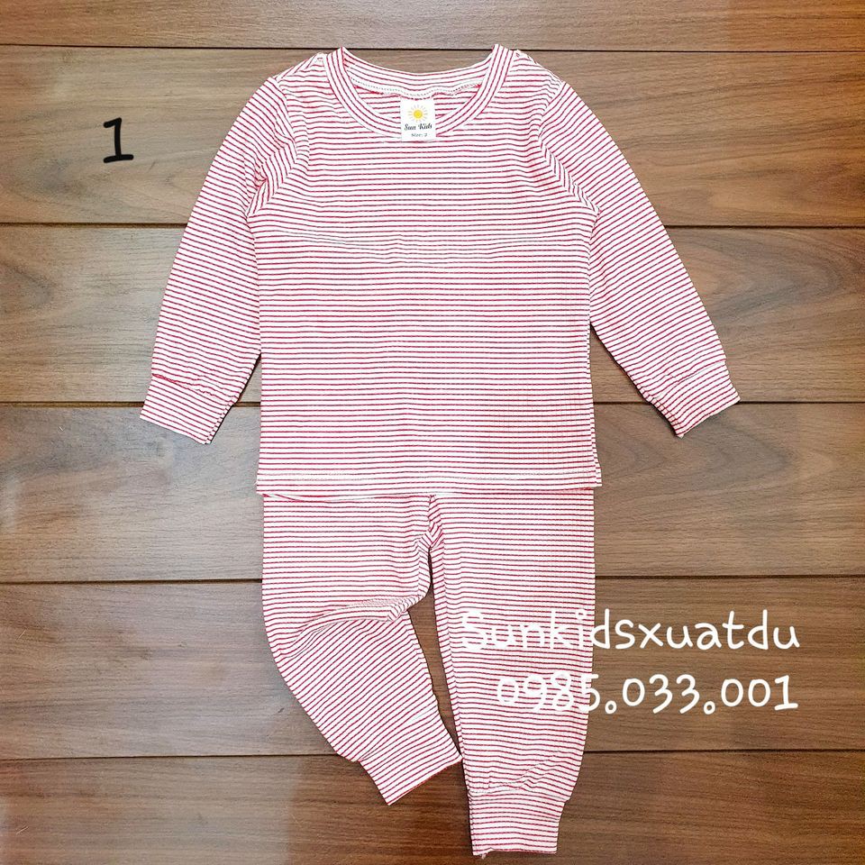 Bộ cotton thun gân Sunkids bé trai bé gái (link2)