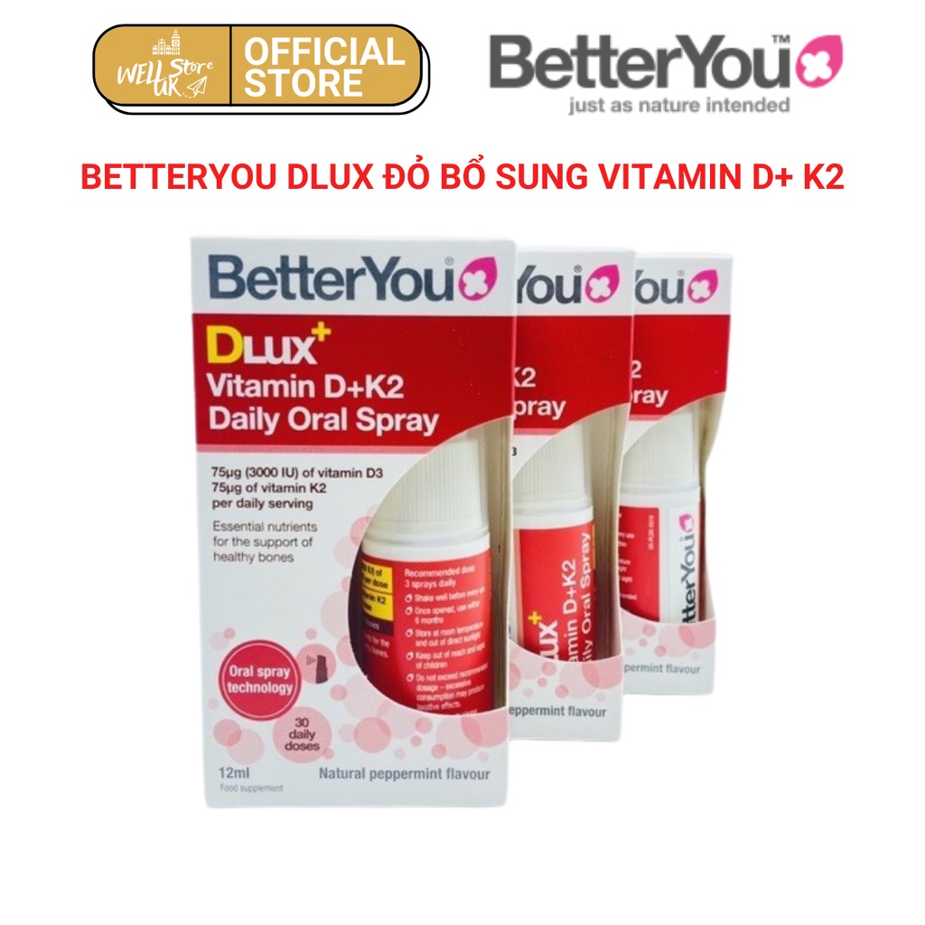 DLUX ĐỎ XỊT BỔ SUNG VTM D+ K2 CHO MỌI LỨA TUỔI