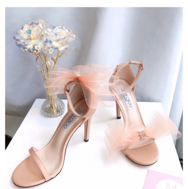 Sandal jimmy nơ siêu phẩm cho cô dâu-loại 1 có hộp, bill ( chat trước check sz với shop)
