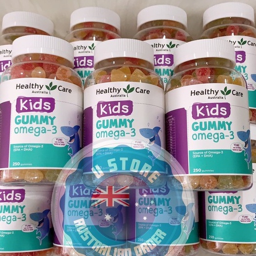 Kẹo Dẻo Bổ Sung Omega-3 Cho Bé Healthy Care Kids Gummy Omega – 3 đường tơi