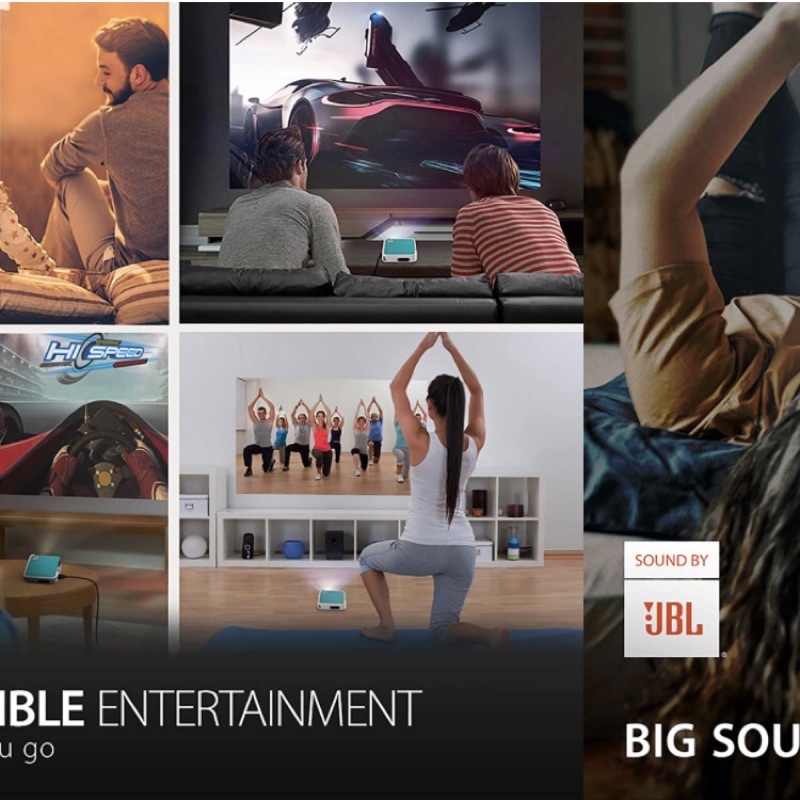 Máy chiếu mini ViewSonic M1 Projector 100 Inch loa JBL kết nối máy tính qua HDMI điều chỉnh tự động tiêu cự Netflix