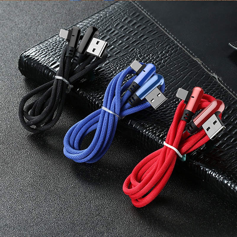 Dây Cáp Sạc Nhanh / Truyền Dữ Liệu Đầu USB Góc 90 Độ Cho iphone Apple Android