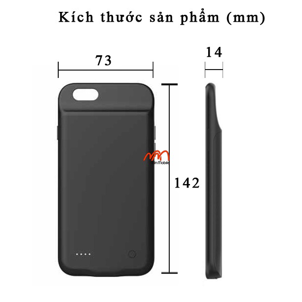 Ốp lưng kiêm sạc 3200mAh iPhone 6 7 8 hiệu NewDery